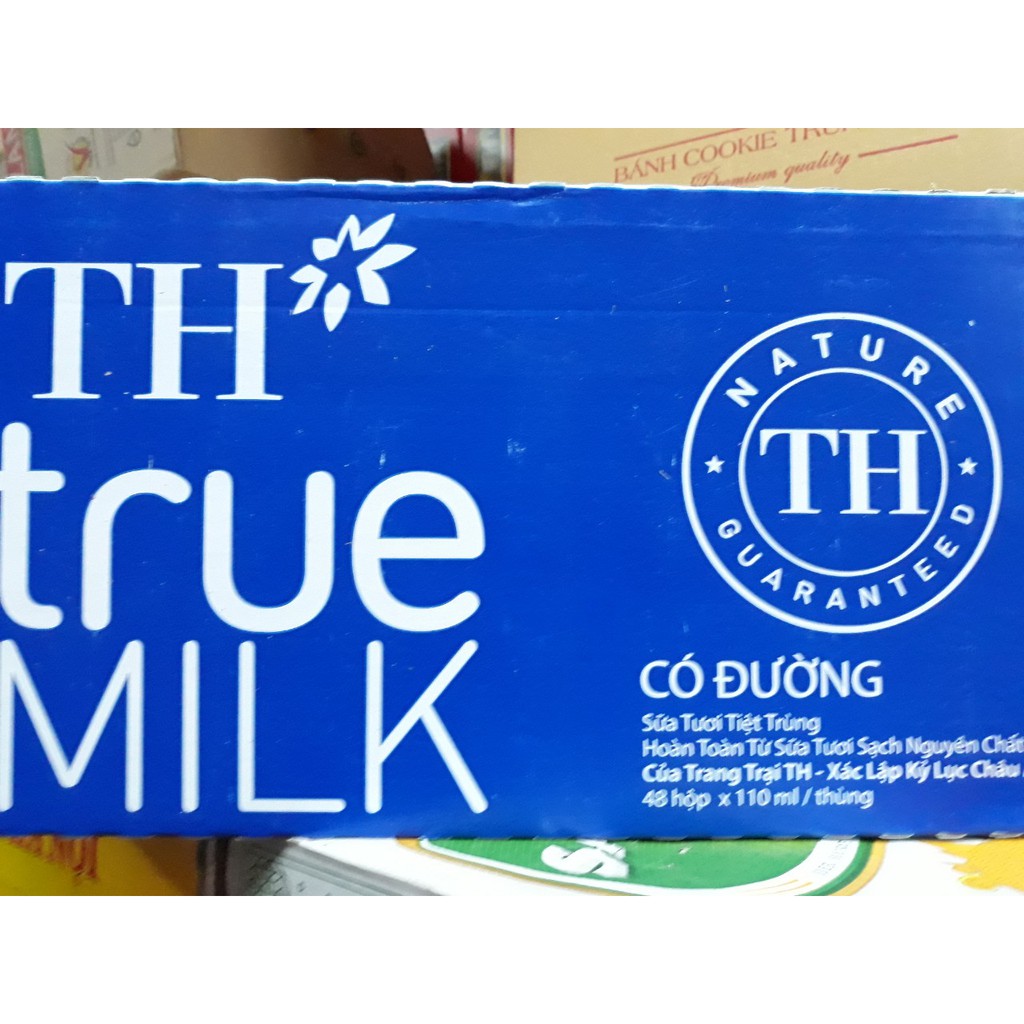Thùng 48 Hộp 110ml Sữa Tươi TH True Milk Có Đường