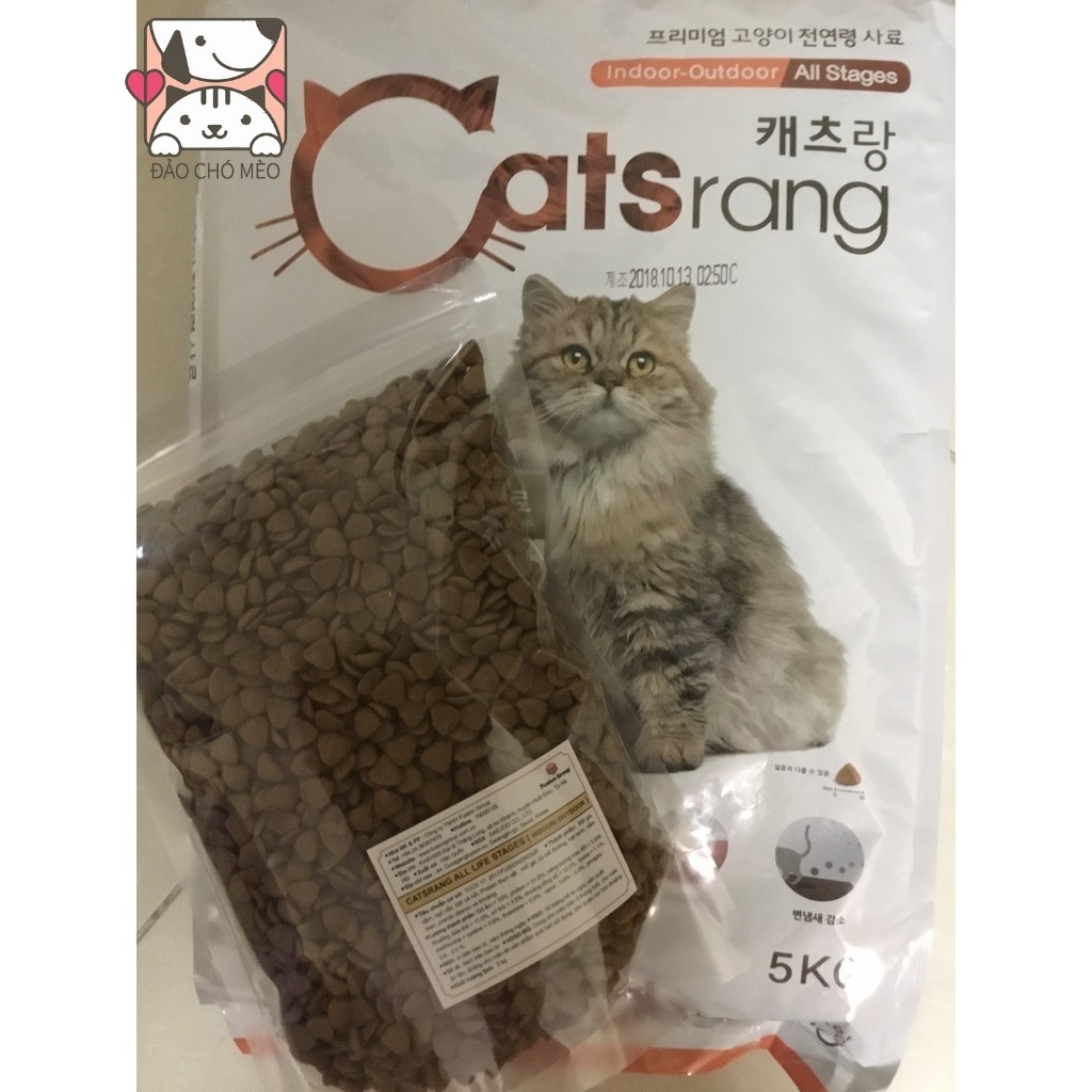 Thức ăn cho mèo hạt CATSRANG cho mèo Hàn Quốc Túi 1kg Chiết - Đảo Chó Mèo