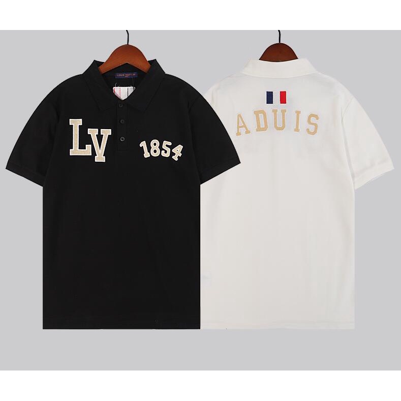 Áo Thun POLO Tay Ngắn Chất Liệu Cotton Thêu Họa Tiết Thời Trang Cho Nam Nữ