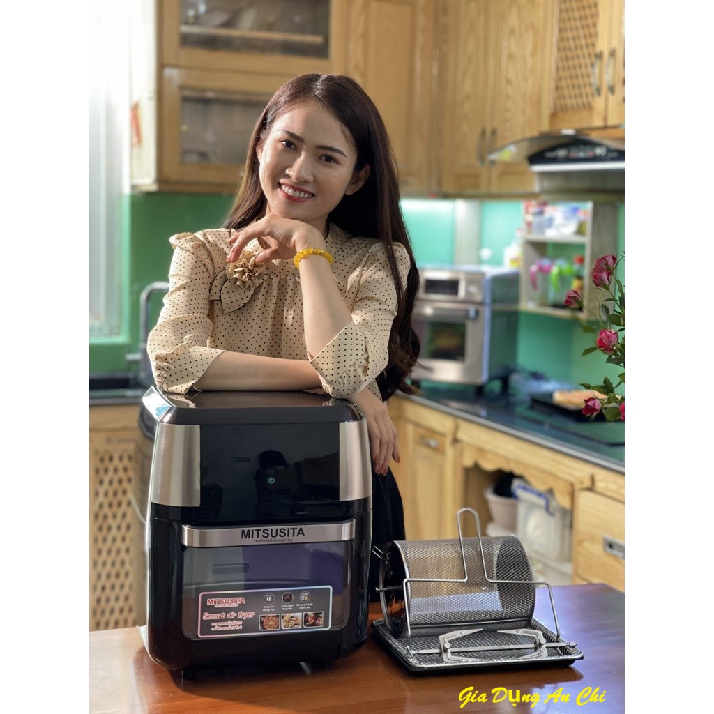 Nồi chiên không dầu Thái Lan MITSUSITA, TOMOCO 1800W, Quà tặng khủng 10 phụ kiện bảo hành 12 tháng