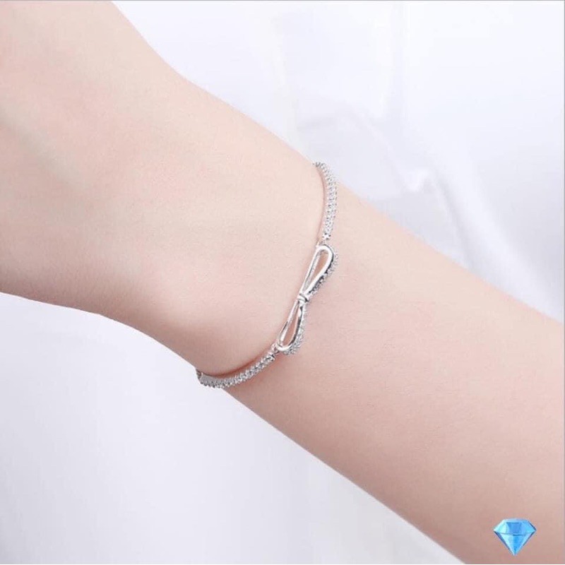 LẮC TAY NƠ BẠC Ý CAO CẤP CÓ THỂ ĐIỀU CHỈNH ĐƯỢC ĐỘ DÀI