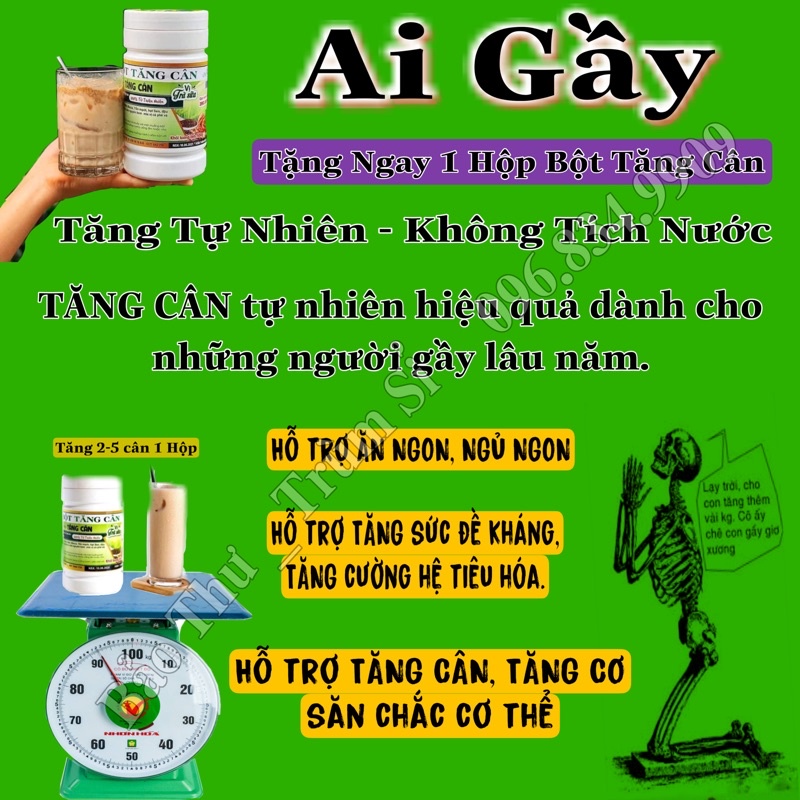 Bột Tăng Cân Mị Hương ( tăng 2-5kg 1 hộp ) kèm Thìa inox và Mặt Nạ