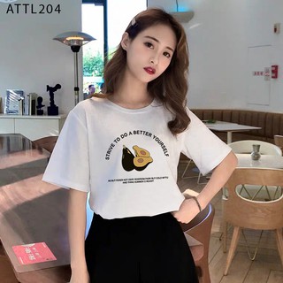 🔥HOT🔥 ÁO THUN TAY LỠ IN HÌNH TRÁI BƠ CẮT ĐÔI SIÊU ĐÁNG YÊU NHIỀU MÀU FREE SIZE - ATTL204 🔥HÀNG SẴN🔥