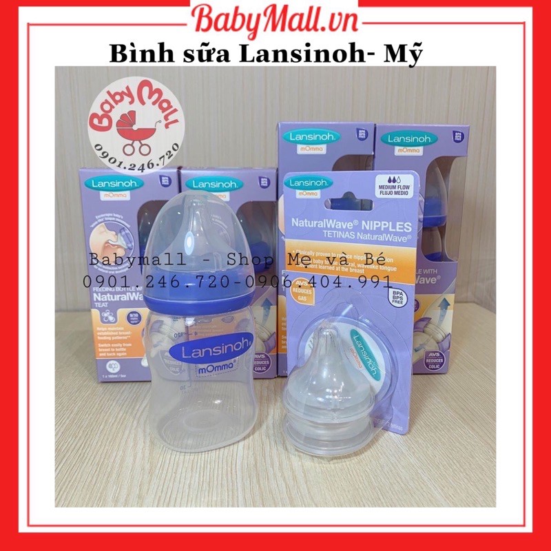 Bình sữa LANSHINOH - Mỹ 160-240ml