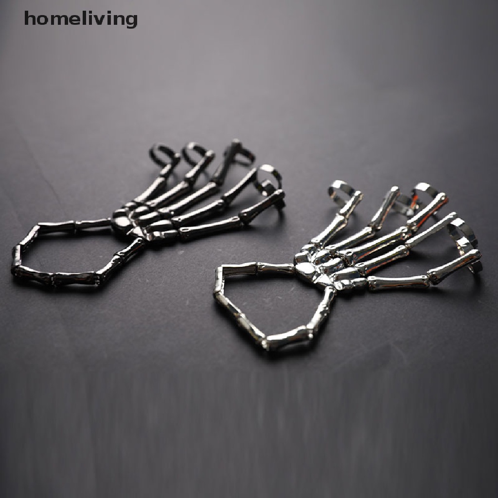 Vòng Tay Kèm Nhẫn Hình Xương Bàn Tay Có Thể Điều Chỉnh Kích Cỡ