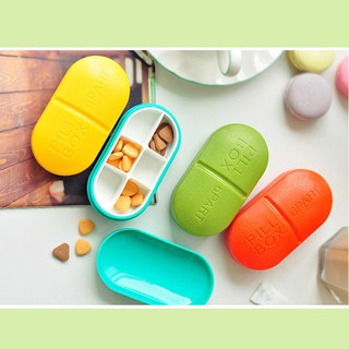 HCM - Hộp đựng thuốc Pill Box 6 ngăn kín nhỏ gọn dễ mang theo du lịch công tác đi làm