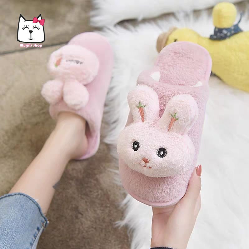 Dép Bông Đi Trong Nhà Giữ Ấm Mùa Đông Xinh Xắn