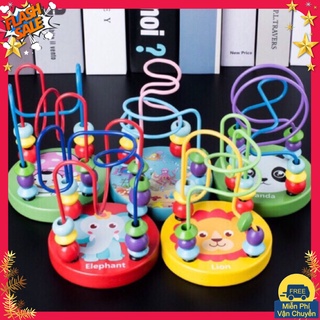 Đồ chơi luồn hạt gỗ mini luyện cho bé sự khéo tay và tính kiên nhẫn