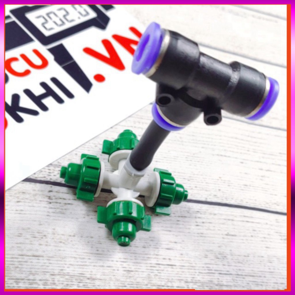 [GIÁ TỐT] Béc phun sương 4 tia, kèm kết nối nhanh ống 8mm dùng tưới cây, tưới lan