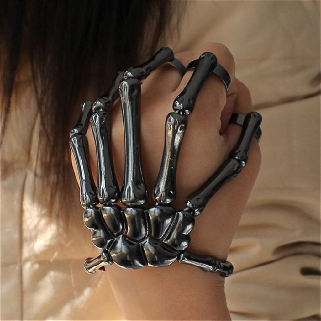 UPSTOP Punk Style Skeleton Shaped Elastic Adjustable Bracelet For Halloween Party Women Man Jewelry Gift/Multi Color   | BigBuy360 - bigbuy360.vn