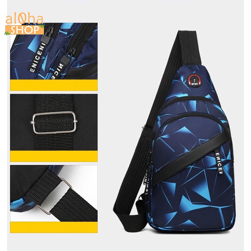 Túi đeo chéo vải Canvas T0166 unisex nam nữ phong cách trẻ trung Hàn