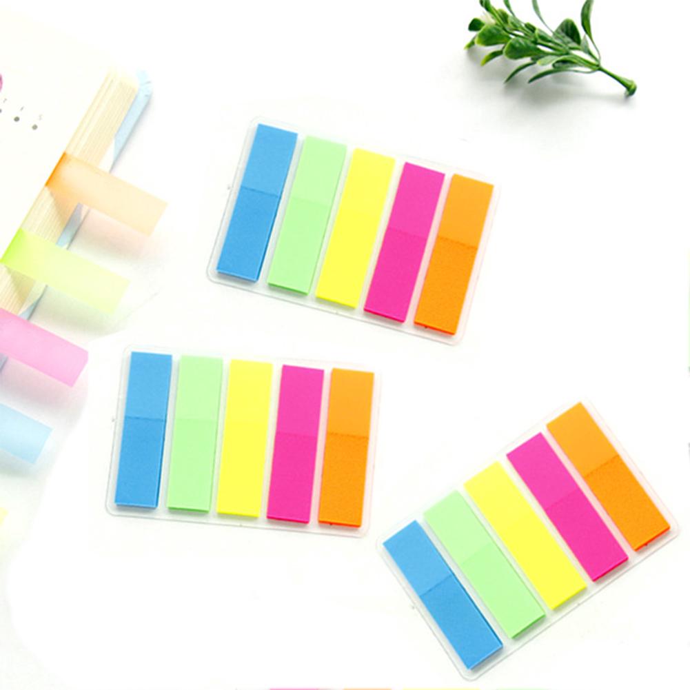 75pcs Bookmark Rainbow Flags Self Adhesive Transparent Point Mark Cute Leaving Messages Paper Products