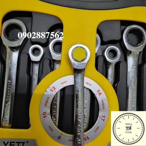 Bộ cờ lê vòng miệng tự động 7 cây YETI hàng cao cấp
