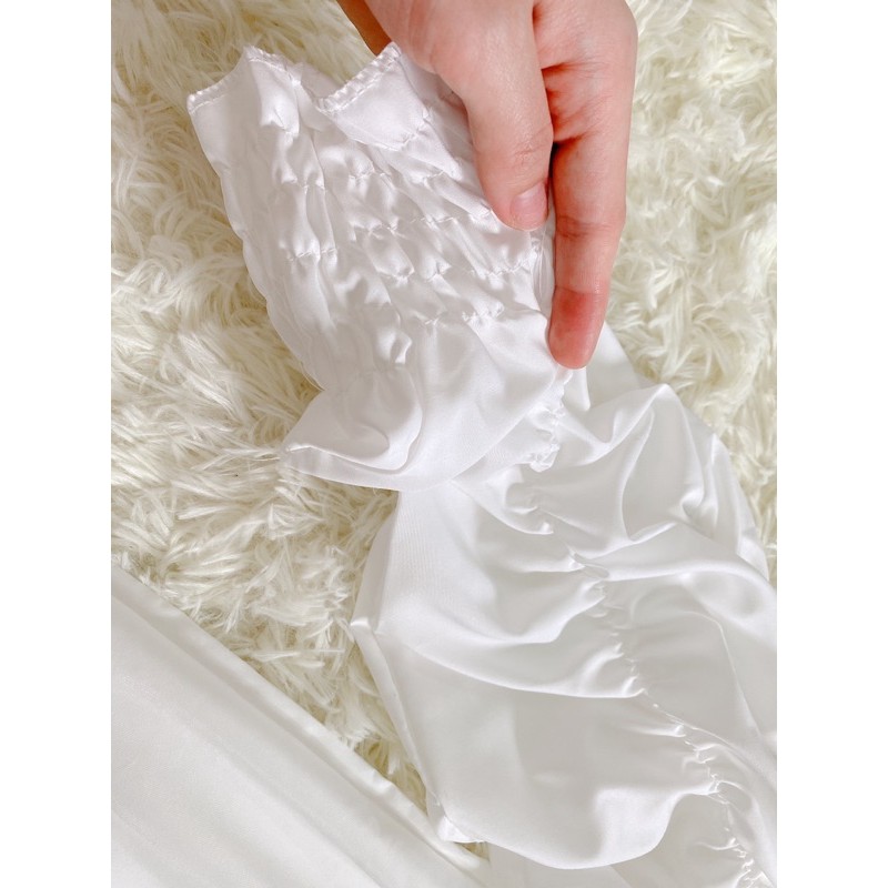 [Mã 11FASHIONSALE1 giảm 10K đơn 50K] Áo Sơ Mi Nữ Trắng Cổ Tàu 🦋FREESHIP🦋 Áo Sơmi Dài Tay Nhúm | BigBuy360 - bigbuy360.vn