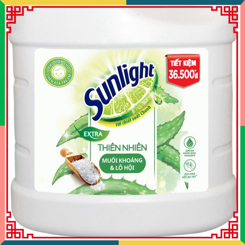 Nước rửa chén Sunlight thiên nhiên tự nhiên chai 3.6kg