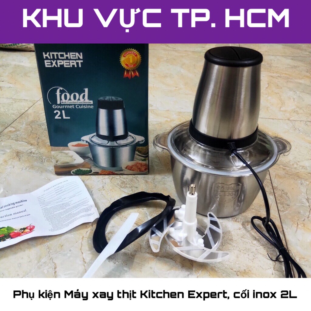 [SẴN HÀNG] Phụ kiện Máy xay thịt KITCHEN EXPERT, cối inox 2L