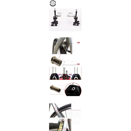 Bộ ngàm thắng road nhôm xe đạp 3 lá Winzip - BN3lwinzip