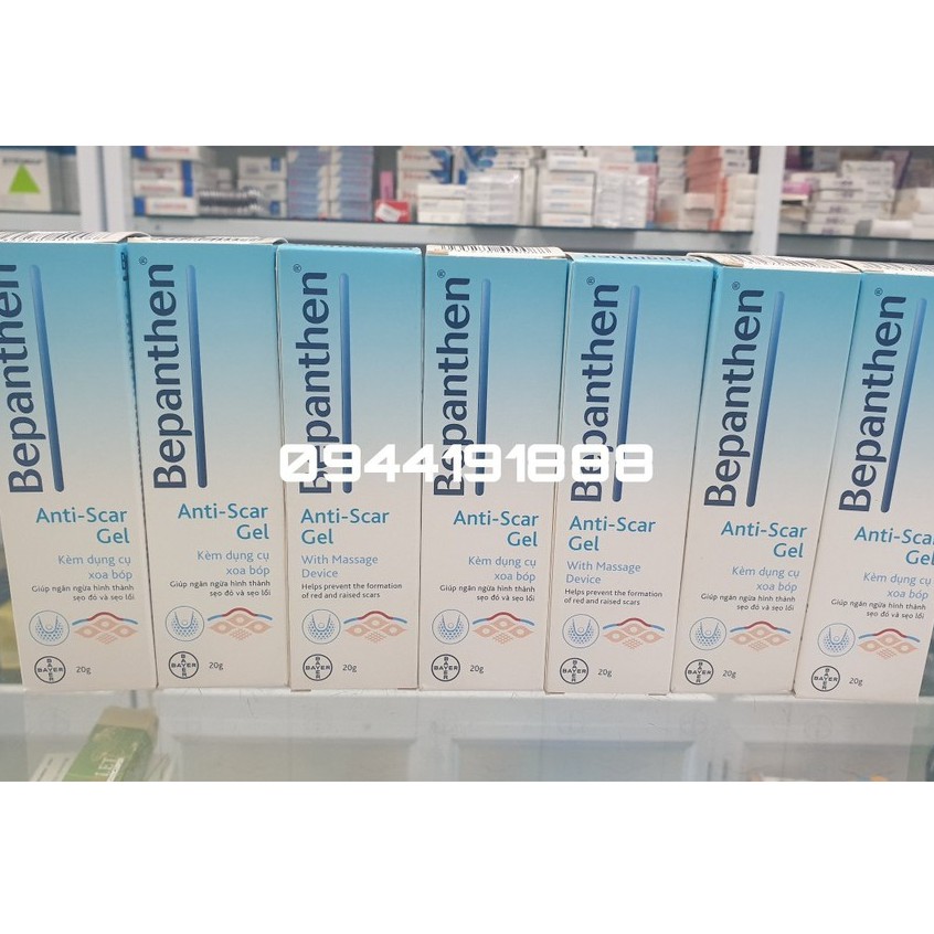 GEL HỖ TRỢ TRỊ SẸO BEPANTHEN- Anti Scar Gel - Có Viên Bi Lăn Massage Ngừa Sẹo Đỏ,Sẹo Lồi