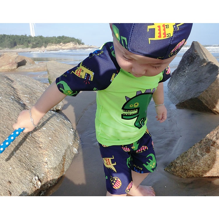 Bộ đồ bơi cho bé trai hàng loại 1, chất liệu bền đẹp co dãn tốt, đường may chuẩn chỉnh chắc chắn HABI19