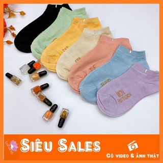 Combo 7 đôi tất nữ cổ ngắn phong cách Hàn Quốc dễ thương tất các ngày trong tuần