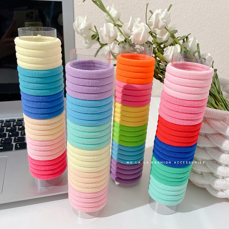 Bộ 24 Dây Cột Tóc Cao Su Co Giãn Thời Trang Hàn Quốc