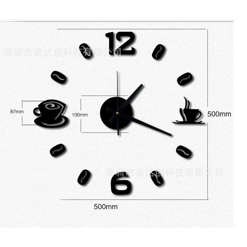 Bộ đồng hồ số mica đường kính 0.5m mẫu A7
