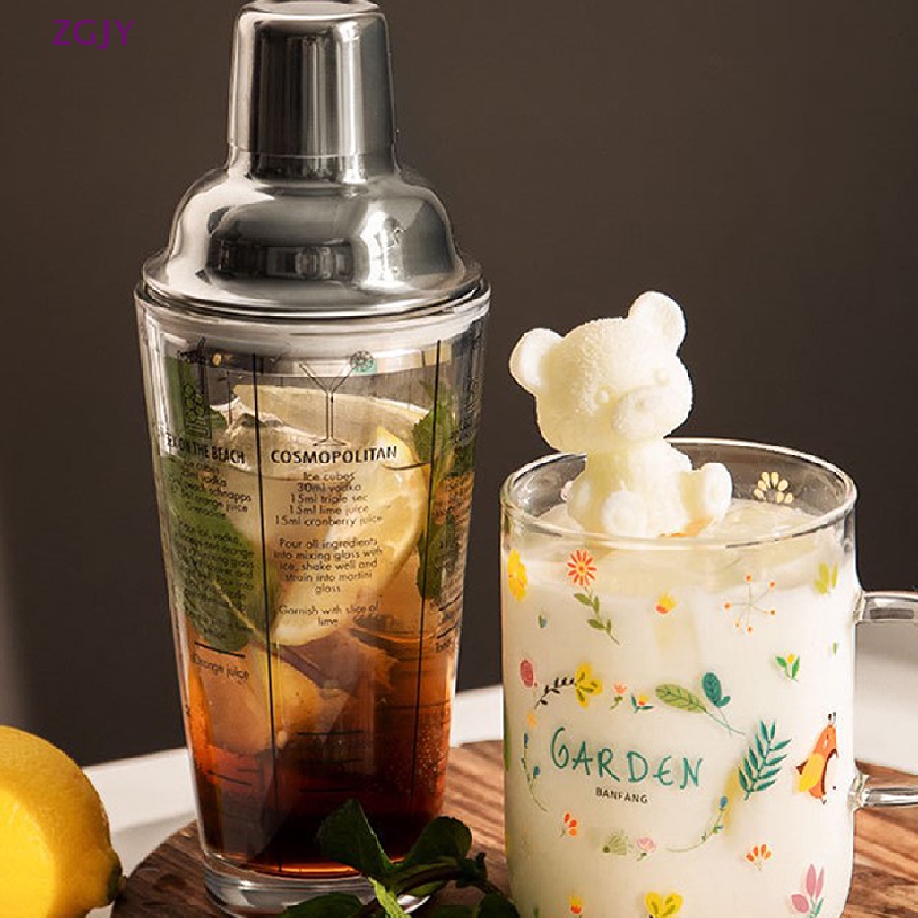 Khuôn Silicon Làm Đá Hình Gấu Hoạt Hình 3D Dễ Sử Dụng Mới