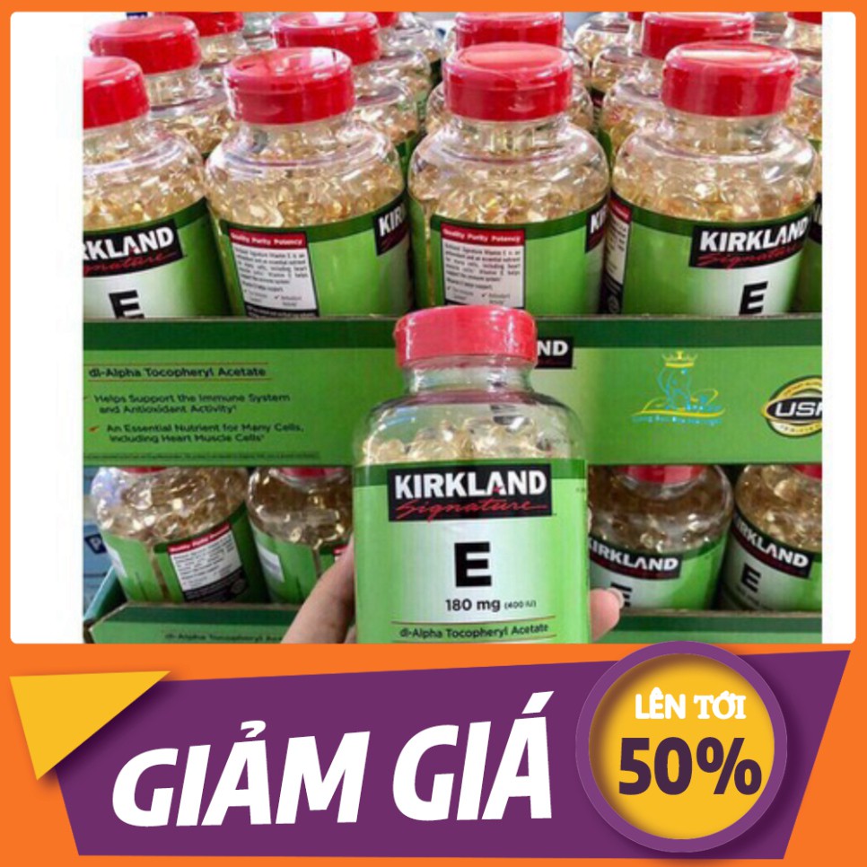 HẠ NHIỆT HÈ Viên uống trắng da ❤️FREESHIP👍 Vitamin E 400 IU 500 viên Kirkland Mỹ ❤️ tốt cho da, móng và tóc, chống lão