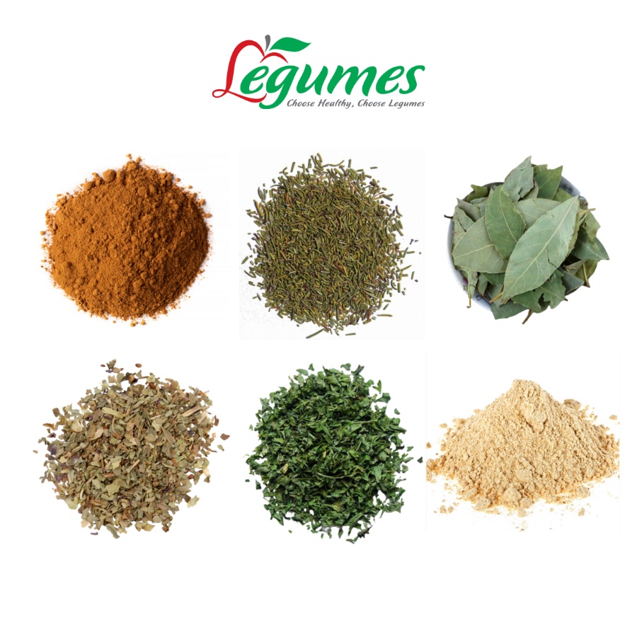 Gia Vị Nguyên Chất Nêm Nếm Lá Nguyệt Quế, Ngò Tây, Hương Thảo, Bột Tỏi, Quế, Ngãi Giấm, Bột Ơt, Húng Quế Hũ 50g