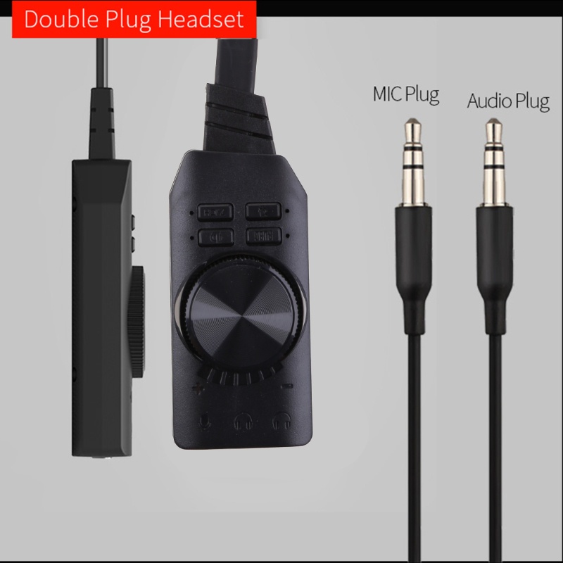 Card Âm Thanh Ảo Màu Đen GS3 7.1 Giắc Cắm USB 3.5mm Dành Cho PC Notebook