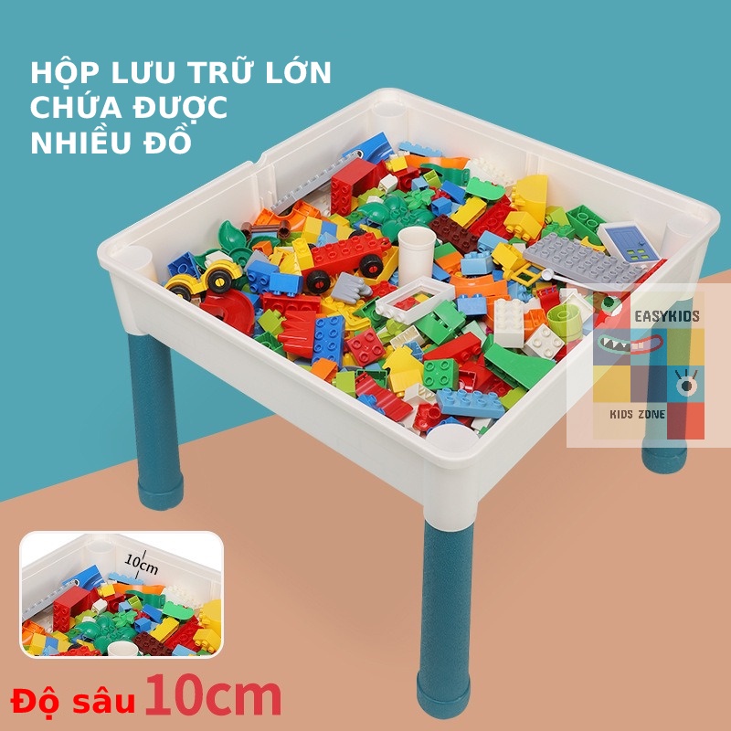 [Hơn 1000 chi tiết] Bàn lego, Bàn xếp hình đa chức năng giúp trẻ phát triển trí tuệ