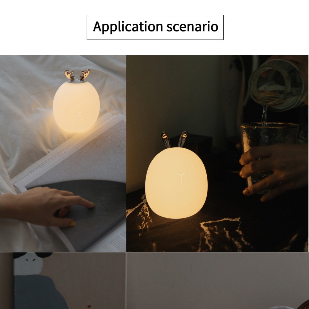 Đèn ngủ led 3Life hình nai/thỏ kích thước 143*100*100mm kèm cáp sạc USB