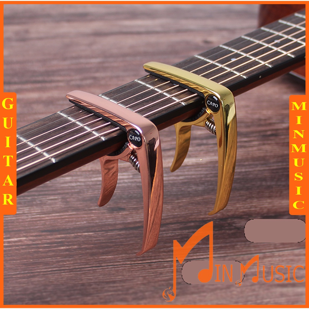 Capo Guitar Acoustic Classic Xịn Cao Cấp Bằng Kim Loại Vàng Hồng