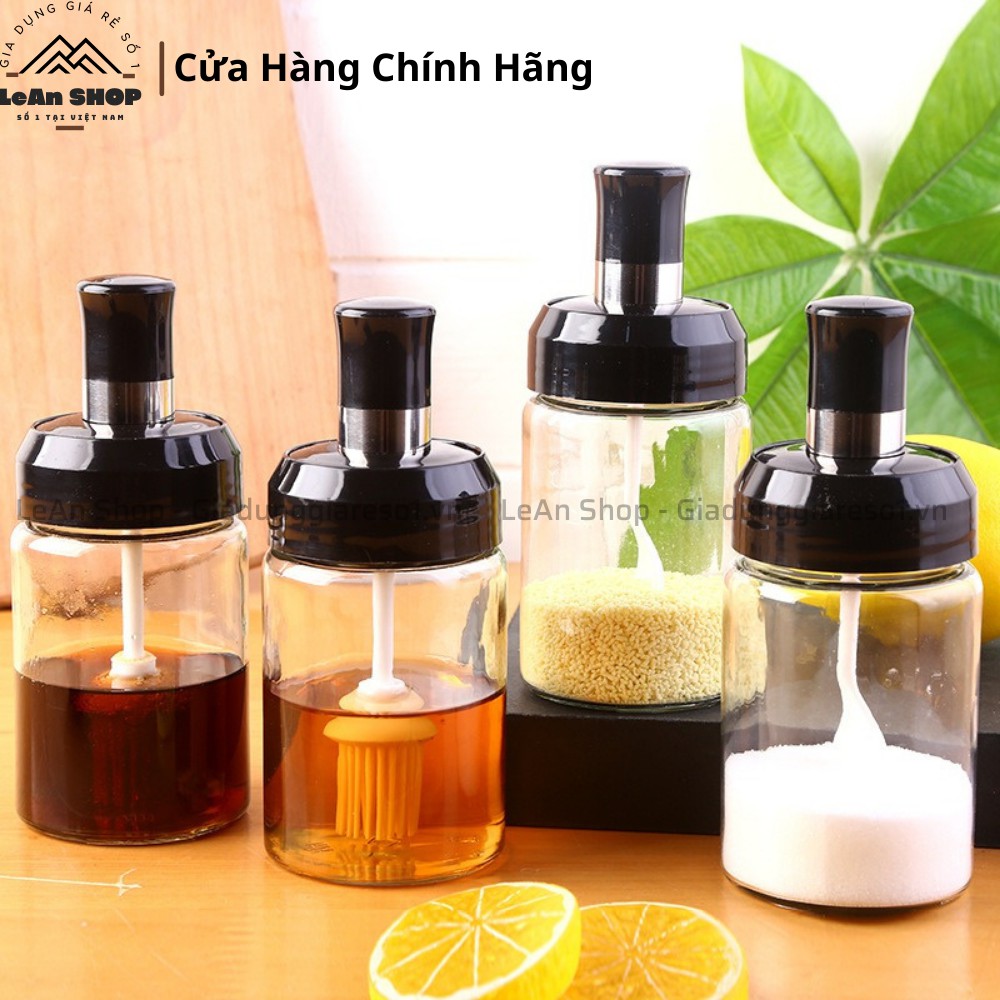 ⚡ HŨ ĐỰNG GIA VỊ THỦY TINH CAO CẤP KÈM THÌA Cực Kì Tiện Lợi