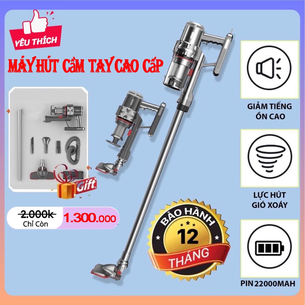 Máy hút bụi cầm tay không dây XIAOMI đa năng gia đình mini pin sạc hút giường đệm nệm sofa xe hơi lực hút mạnh