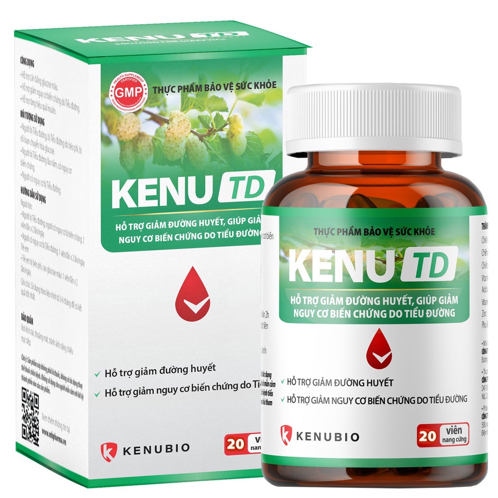 Kenu TD, hỗ trợ giảm đường huyết, giúp giảm nguy cơ biến chứng do tiểu đường