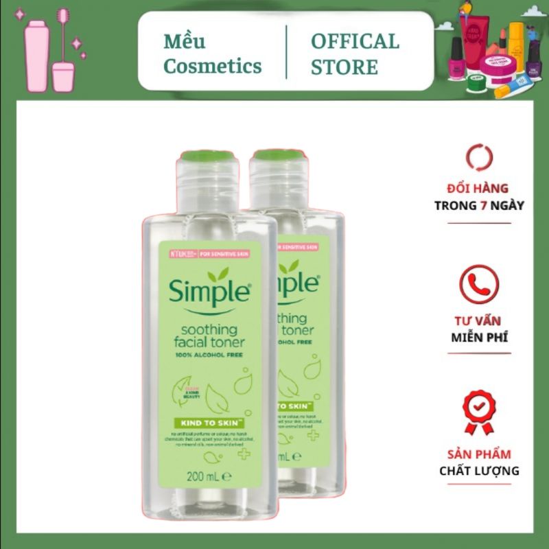 NƯỚC HOA HỒNG LÀNH TÍNH CHO MỌI LOẠI DA / SIMPLE KIND TO SKIN SOOTHING FACIAL TONER