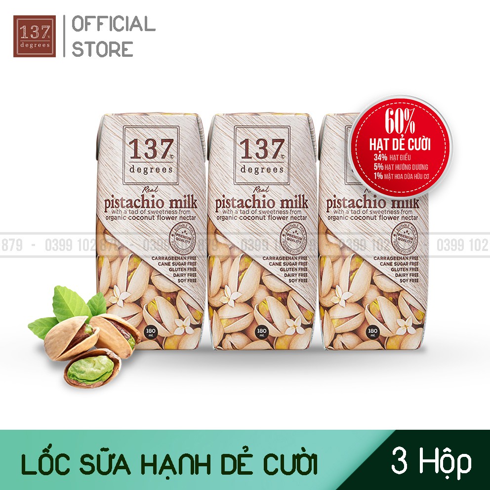 Sữa HẠT DẺ CƯỜI nguyên chất  - Lốc 3 hộp 180ml