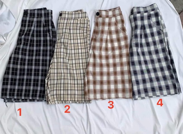 Xả lỗ quần ngố kẻ