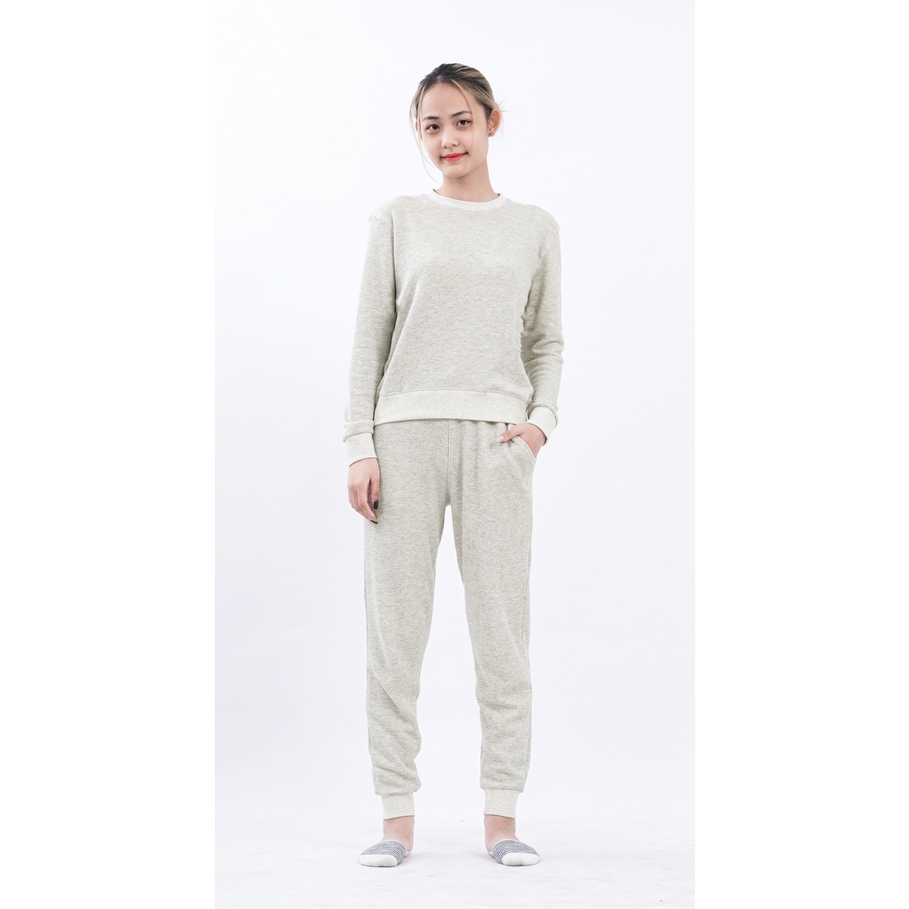 BỘ NỈ  BÔNG CAO CẤP  dày dặn, mềm mịn siêu ấm XUẤT HÀN  - Gray