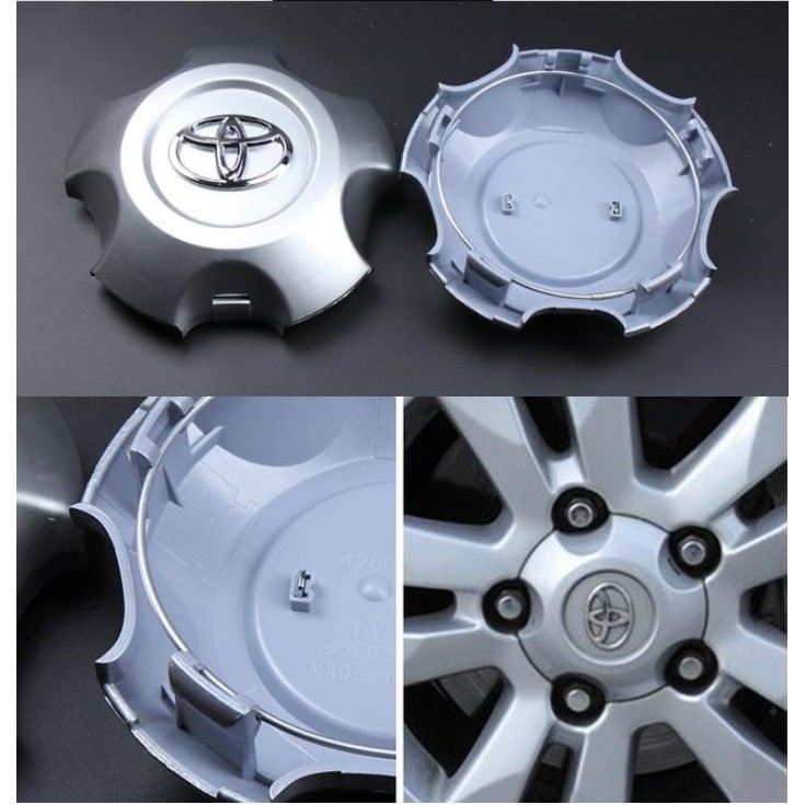 1 cái logo chụp mâm, ốp lazang vành xe Toyota Land Cruiser đời 2008, 2009, 2010, 2011, 2012, 2013, 2014