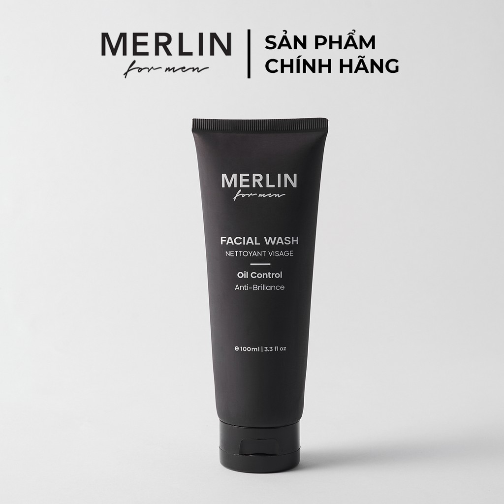 Merlin Facial Wash - Sữa Rửa Mặt Nam Cho Da Dầu 100ml