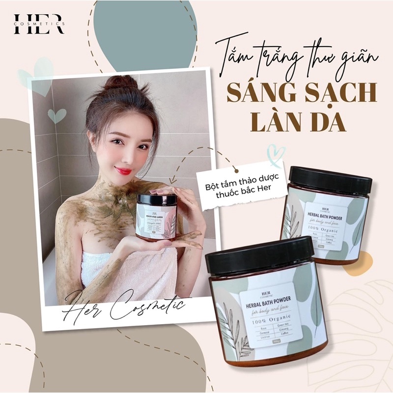 Bột Tắm Dưỡng Trắng Da Herbal Bath Powder Bột Tắm Trắng Thảo Dược siêu trắng mềm mịn an toàn