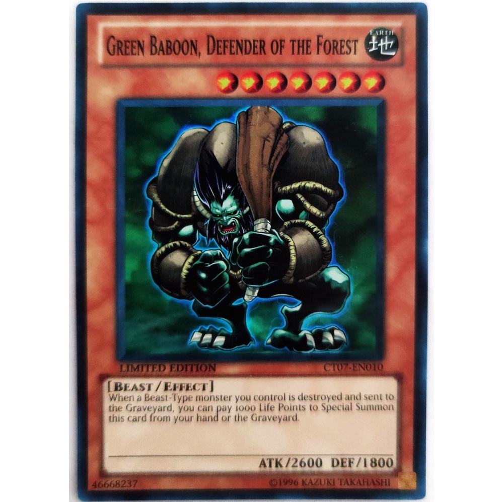 Green Baboon, Defender of the Forest |EN| Super Rare (Duel Monsters)
