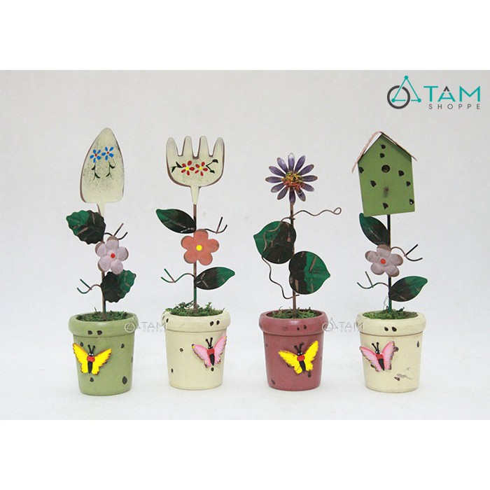 Chậu cây để bàn Vintage mô phỏng dụng cụ làm vườn số 84 TTTM