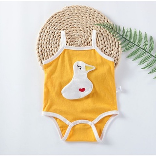 bodysuit  2 dây cotton cho bé gái