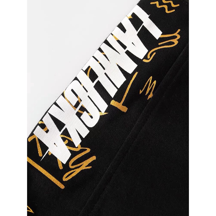 Quần SHORT Nam Nữ Phối Họa Tiết In Chữ LAMLICKA Thời Trang MixxMen SHORT NAM 038