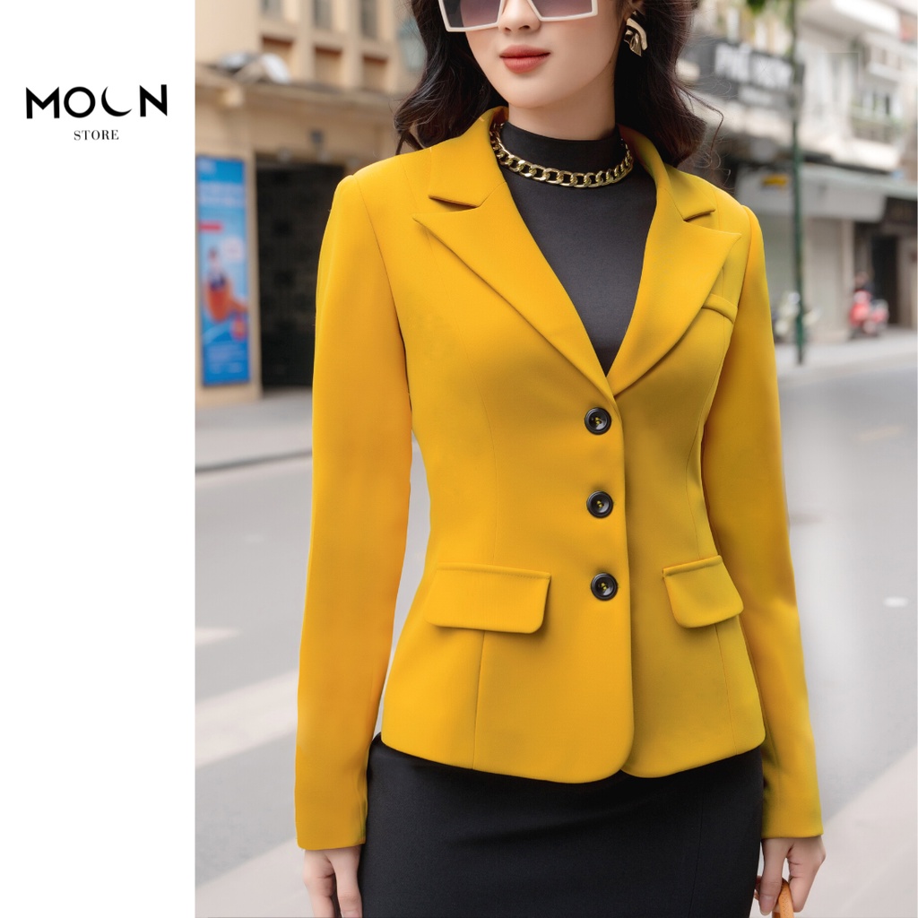 Áo vest nữ công sở cao cấp, Vest thu đông 3 khuy dày dặn thanh lịch MVE608 MOONSTORE | BigBuy360 - bigbuy360.vn