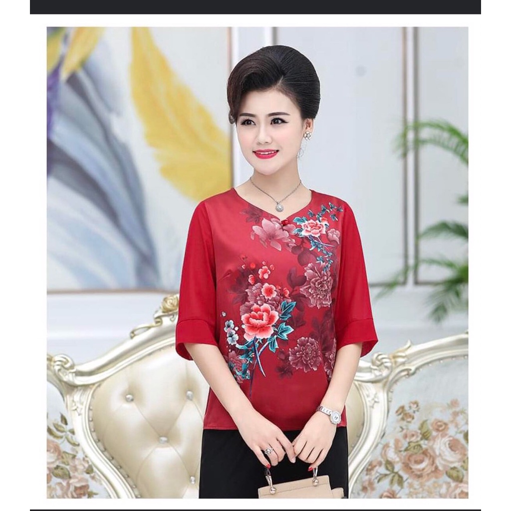 Bộ Đồ Trung Niên - Bộ Chất Lụa sang trong Cho Mẹ