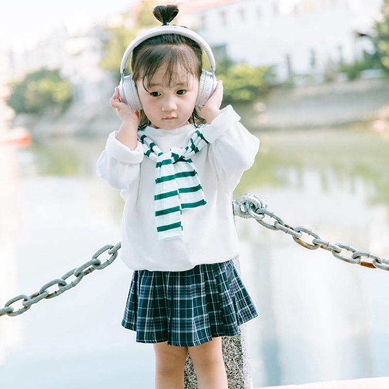 Áo thun tay dài kiểu thủy thủ cho bé